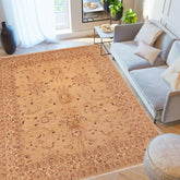 handmade Traditional Kafkaz Tan Beige Hand Knotted RECTANGLE 100% WOOL area rug 8 x 10